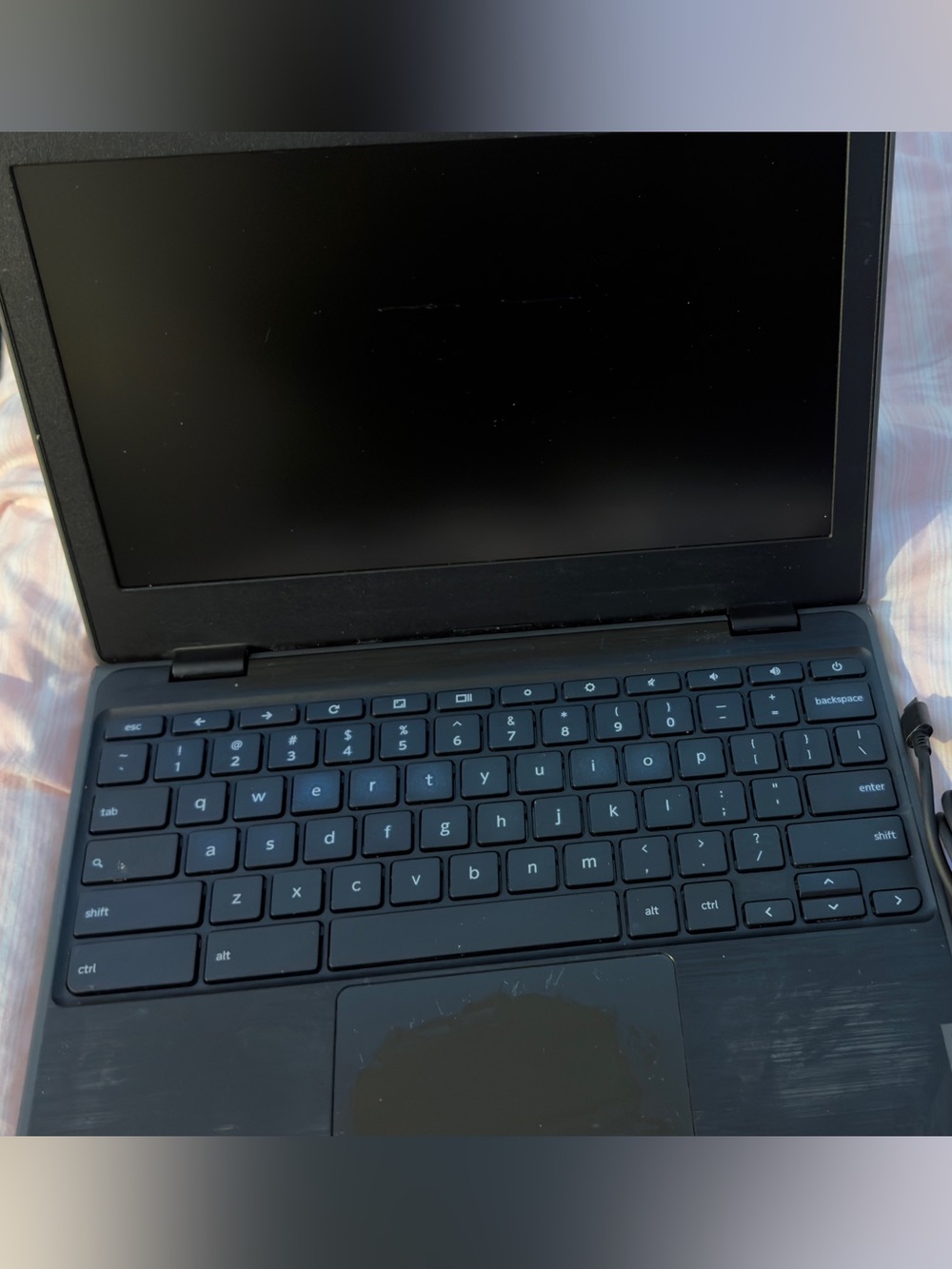 Lenovo Black Laptop with Charger and AC Adapter